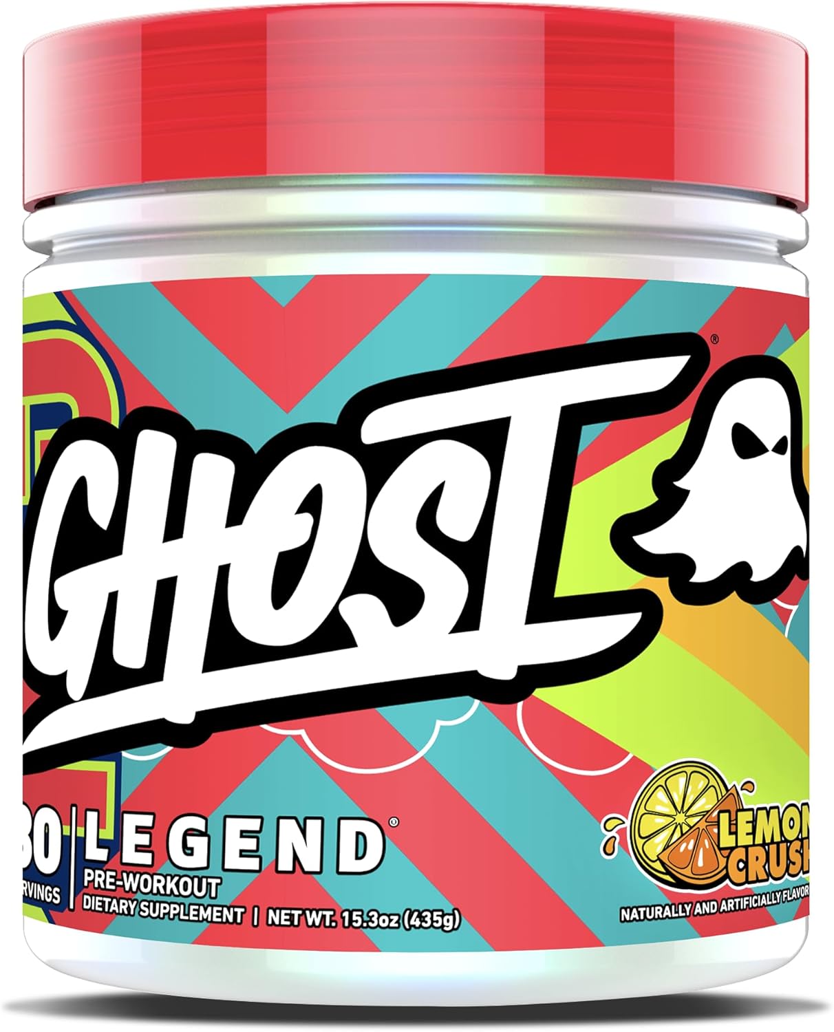 Ghost Legend V3 Pre-Workout Powder, Lemon Crush - 30 Servings – Pre-Workout For Men & Women With Caffeine, L-Citrulline, & Beta Alanine For Energy & Focus - Free Of Soy, Sugar & Gluten, Vegan