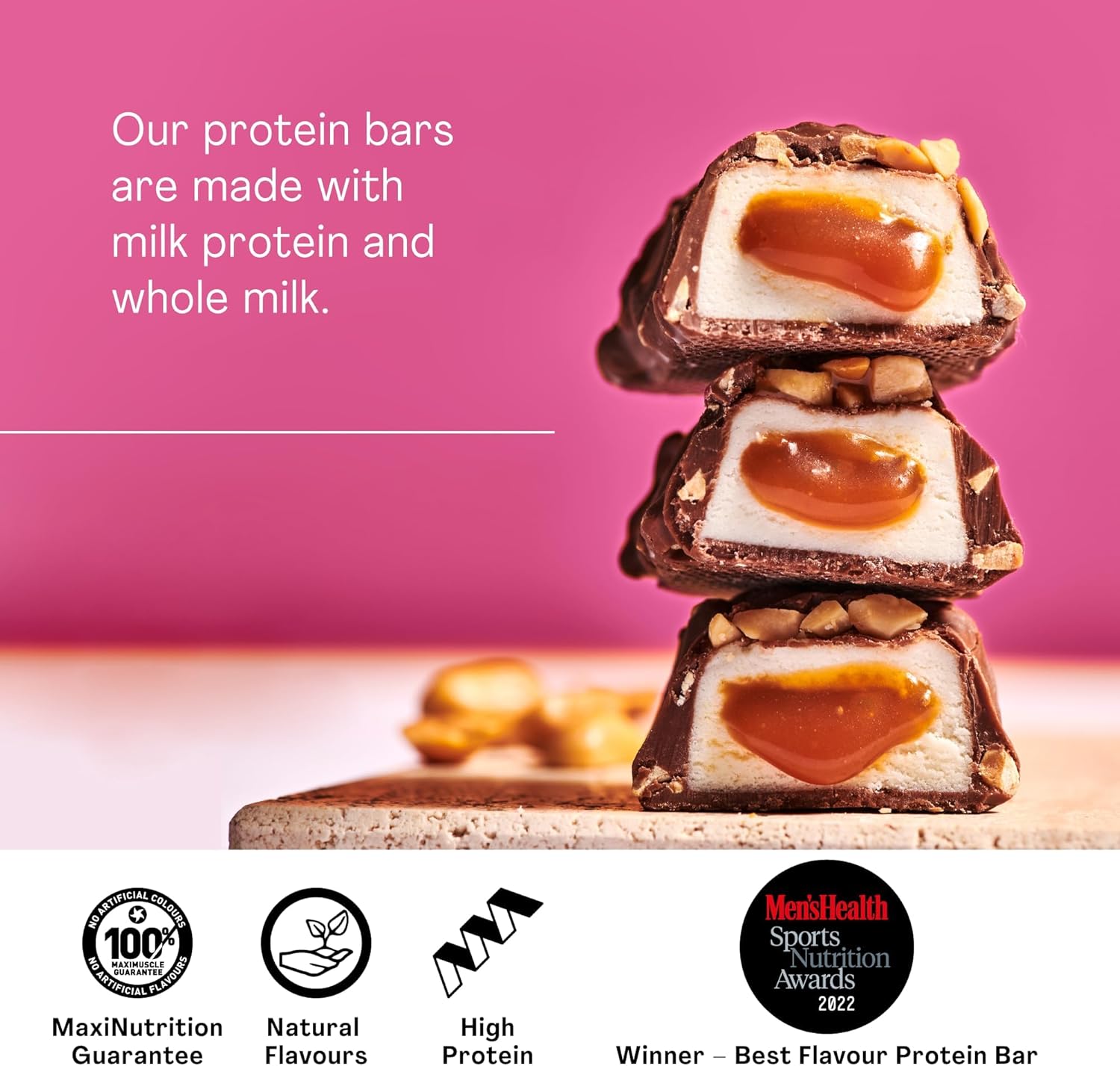 MaxiNutrition Creamy Core Protein Bar - Snack - Fat-Free, Low in Sugar - 15g Protein - Strawberry Yoghurt, 186 kcal per Serving, 12 x 45g : Amazon.co.uk: Health & Personal Care