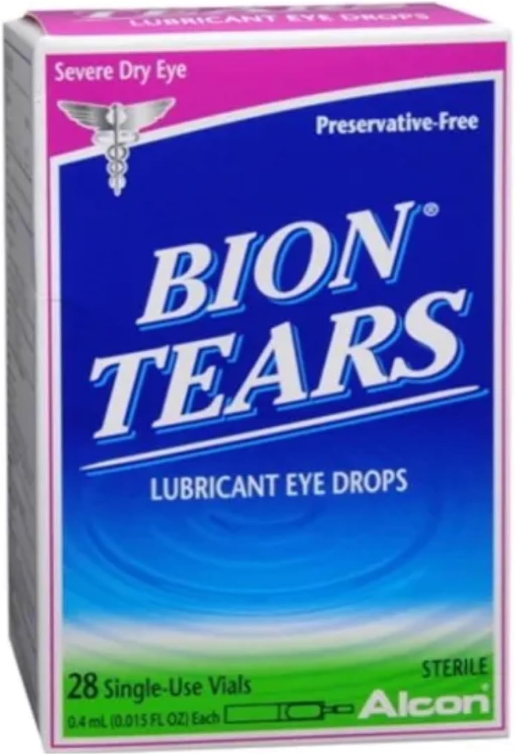Bion Tears Lubricant Eye Drops, Preservative-Free, Single-Use Vials, 28 Count With Free Tea Tree Oil Eyelid/Eyelash Wipe And Reusable Anti Fog Cloth For Eyeglasses