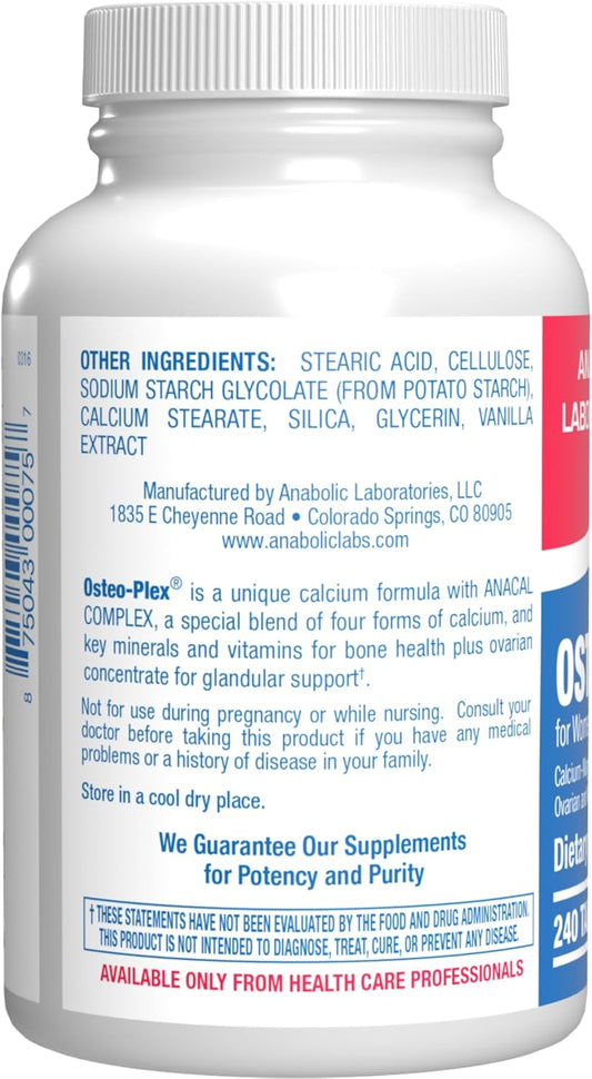 Osteo-Plex Bone Health Supplement For Women - Clinical Formula Bone Strength Supplement With Magnesium Calcium Vitamin D3 & Trace Minerals Complex - Easy To Swallow Gentle Tablets (120 Count)