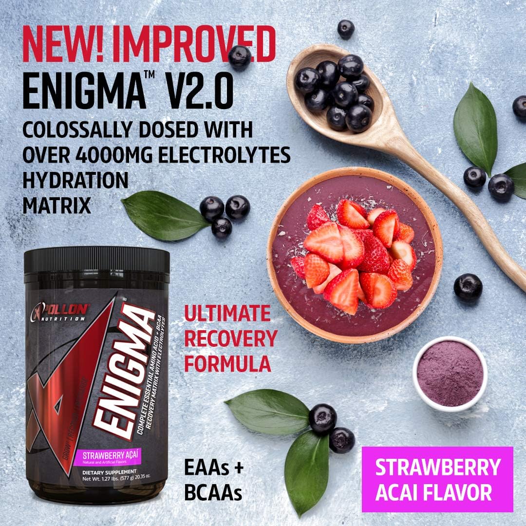 Apollon Nutrition Enigma | Full Spectrum Electrolytes, Bcaas And Eaas. Nine Essential Amino Acids And Bcaas | (20 Serving, Strawberry Margarita) : Health & Household