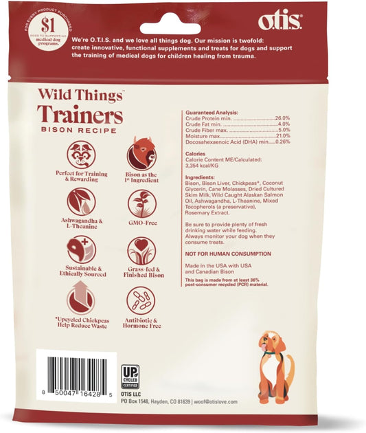 Otis Trainers Bison Recipe - 4 Oz Natural Dog Training Treats - Treats, Made In The Usa - Bite-Size Training Treats With Ashwagandha, L-Theanine, And Dha For Cognitive Development - All Ages