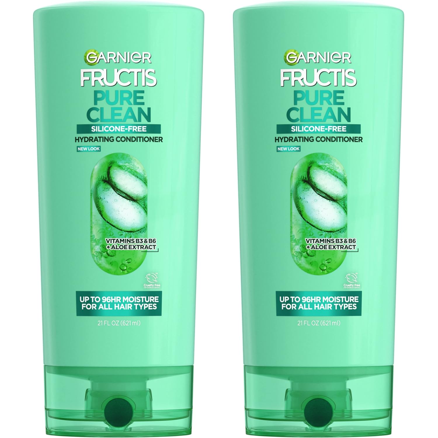 Garnier Fructis Pure Clean Hydrating Conditioner, 21 Fl Oz, 2 Count (Packaging May Vary)