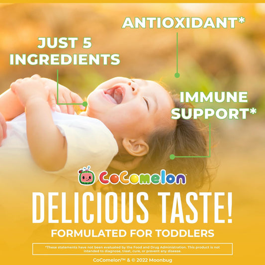 MaryRuth Organics | Cocomelon Kids Vitamin C Liquid Drops for Ages 4-13 Years | USDA Organic | Immune Support & Overall Health | Vegan, Non-GMO, Gluten Free | 30 Servings