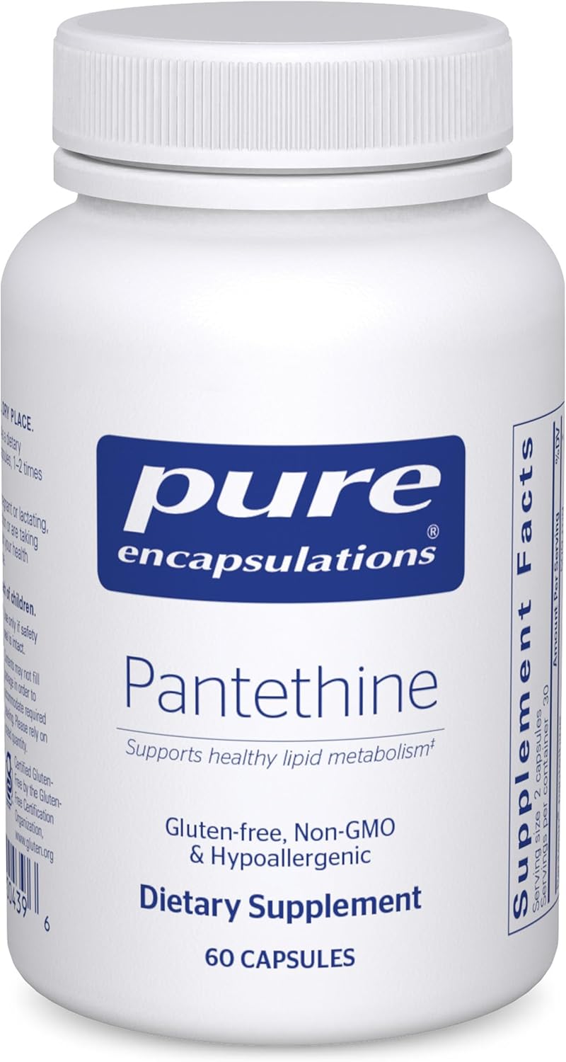 Pure Encapsulations Pantethine | Hypoallergenic Supplement Supports Healthy Lipid Metabolism And Cardiovascular Function | 60 Capsules