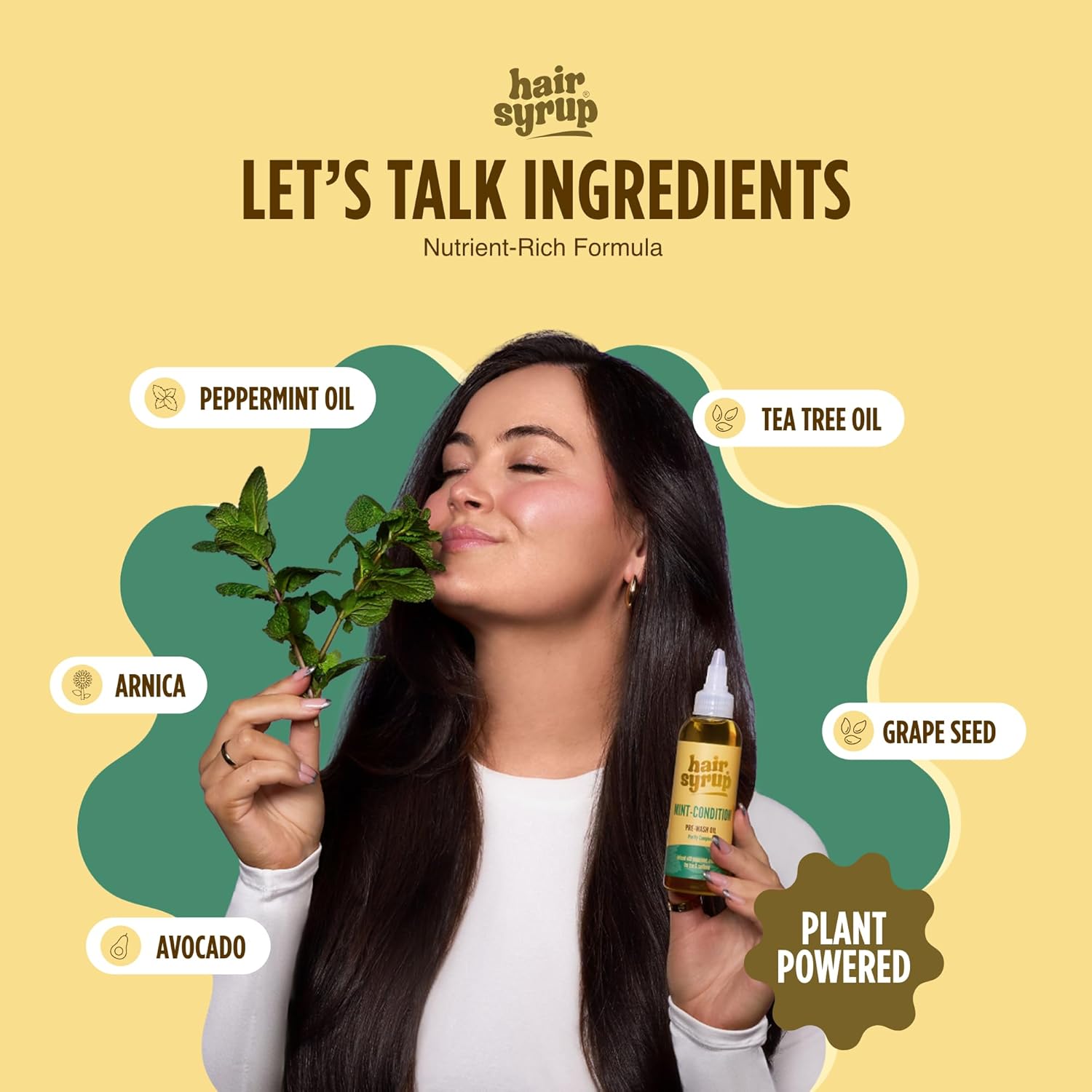 Hair Syrup | Mint Condition: Mint & Tea Tree Hair Oil | For Dry, Itchy or Sensitive Scalp | Cooling & Soothing Sensation | Peppermint Enriched | Vegan | 100% Natural | 100ml : Amazon.co.uk: Beauty