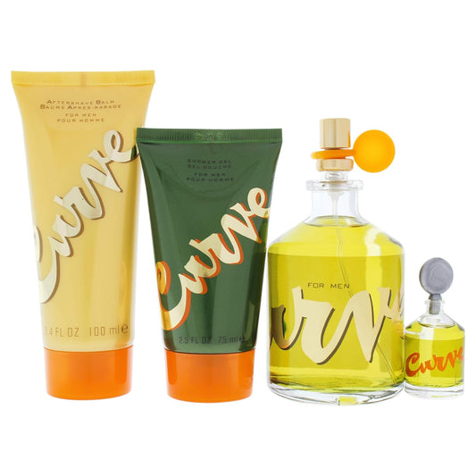 Liz Claiborne Curve By Liz Claiborne For Men - 4 Pc Gift Set 4.2Oz Cologne Spray, 0.25Oz Cologne Splash, 3.4Oz After Shave Balm, 2.5Oz Shower Gel, 4 Count