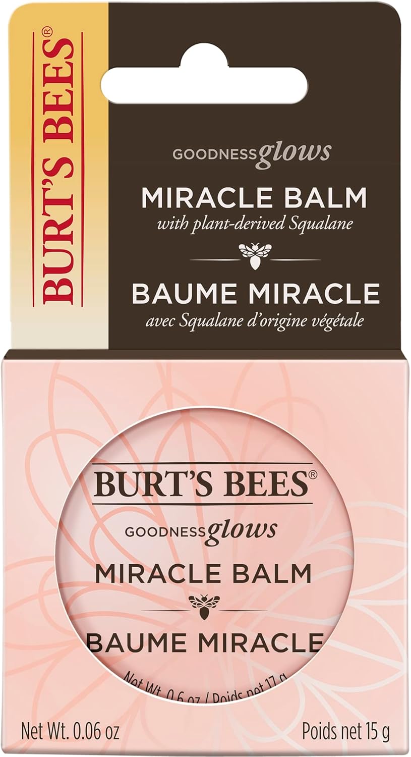 Burt's Bees Lip Balm, Multi-purpose Hydrating Balm Tin For Lips, Face, Cuticles, Body & Hair Flyaways, Goodness Glows Miracle Balm, 17g : Amazon.co.uk: Beauty