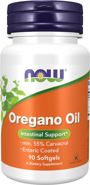 Now Foods Supplements, Oregano Oil With Ginger And Fennel Oil, Enteric Coated, 90 Softgels