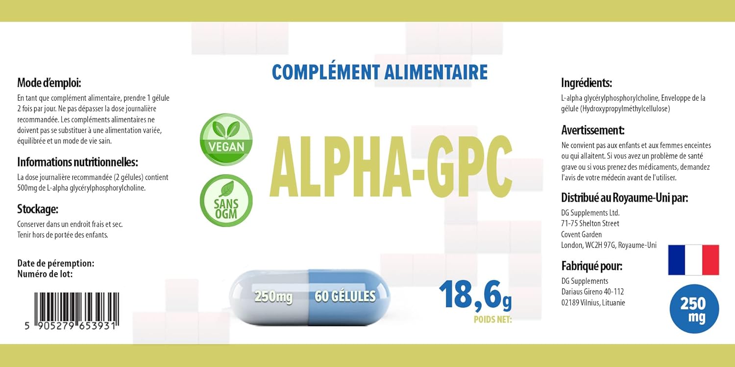 Hepatica Alpha Gpc Choline 500Mg Per Serving – 60 Vegan Capsules | High-Strength Brain, Memory & Cognitive Support | 3Rd Party Lab Tested | No Fillers Or Bulkers | Gluten-Free, Non-Gmo