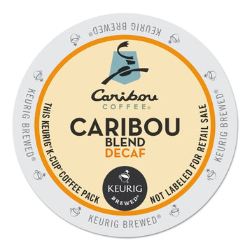 Caribou Coffee Caribou Blend Decaf Keurig Single-Serve K-Cup Pods, Medium Roast Coffee, 96 Count (4 Packs of 24)