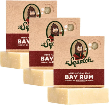 Dr. Squatch All Natural Soap Bar For Men With Heavy Grit, 3 Pack, Pine Tar