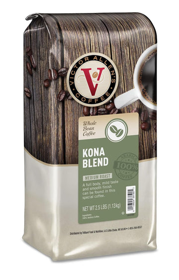 Victor Allen's Coffee Kona Blend, Medium Roast, Whole Bean Coffee Bag