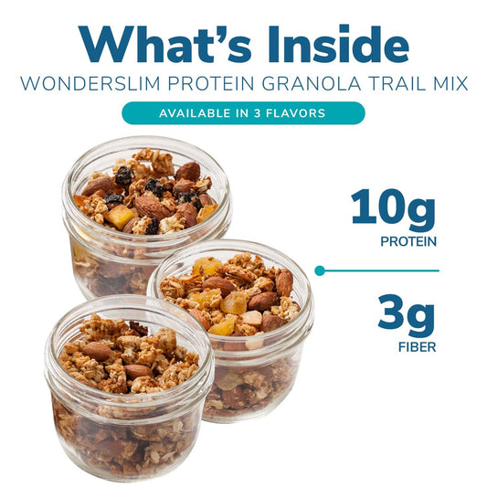 WonderSlim Protein Granola Trail Mix, Apple Cinnamon, 10g Protein, Gluten Free (7ct)