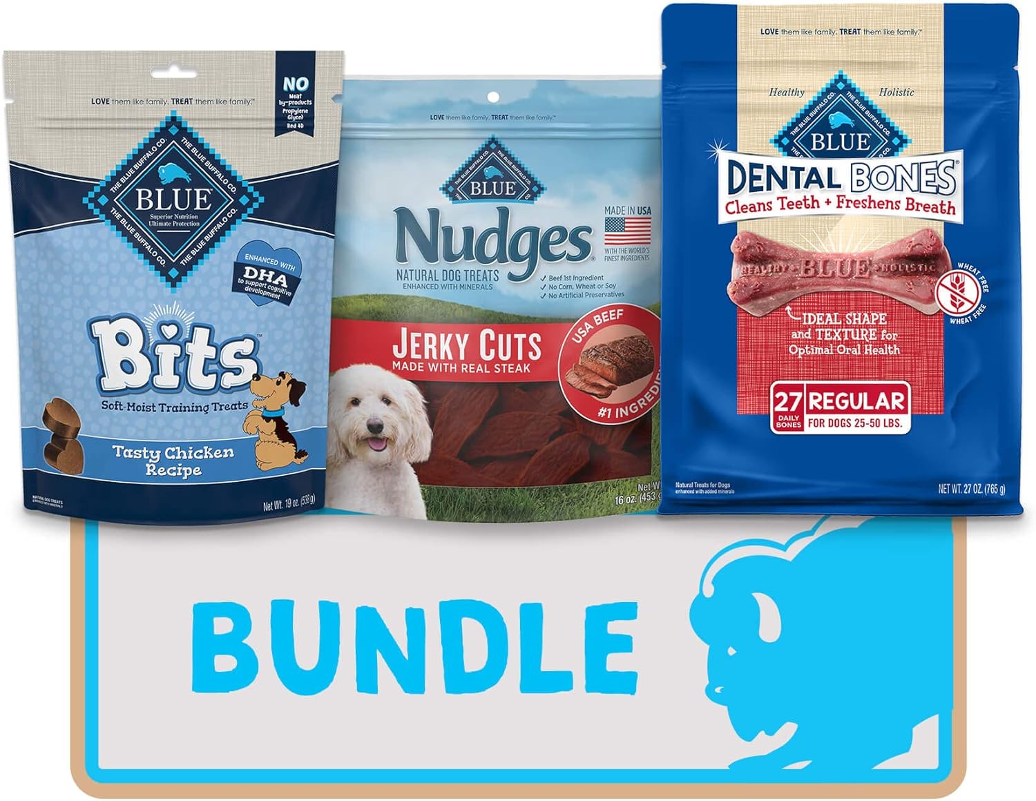 Blue Buffalo Dog Treats Variety Bundle : Pet Supplies