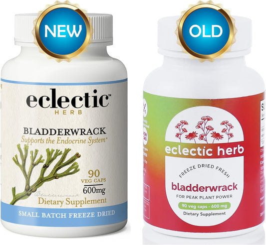 ECLECTIC INSTITUTE Raw Freeze-Dried Non-GMO Bladderwrack Whole Plant | Endocrine System, Healthy Skin and Hair | 90 CT