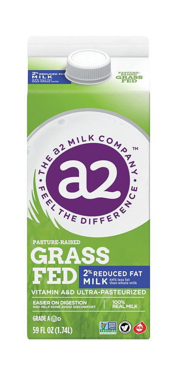 A2 Milk® Grass-Fed 2% Reduced Fat Milk, 59 Oz