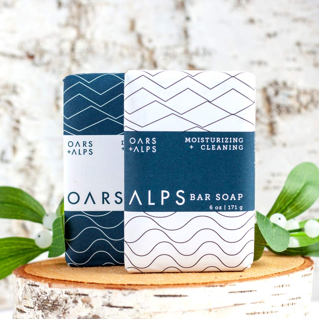 Oars + Alps Men's Bar Soap Gift Set, Dermatologist Tested and Made with Clean Ingredients, TSA Approved, 2 Pack, 6 Oz Each : Everything Else