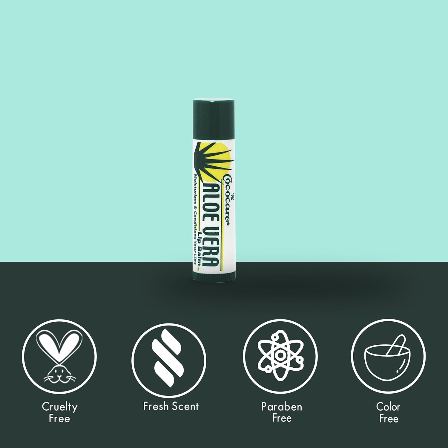 Cococare Aloe Vera Lip Balm 0.15 Oz - Lip Balm For Chapped Lips (6) : Beauty & Personal Care
