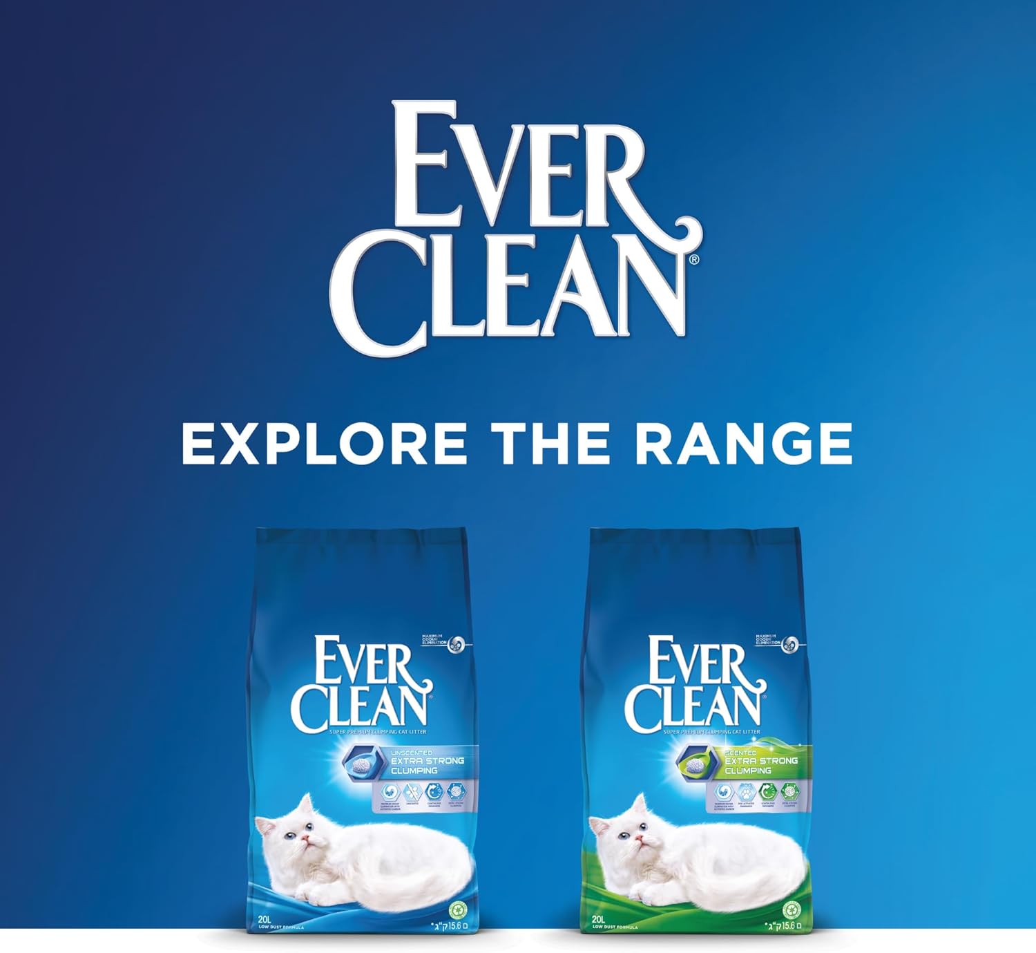 Ever Clean Clumping Cat Litter, Extra Strong Unscented 20L :Pet Supplies