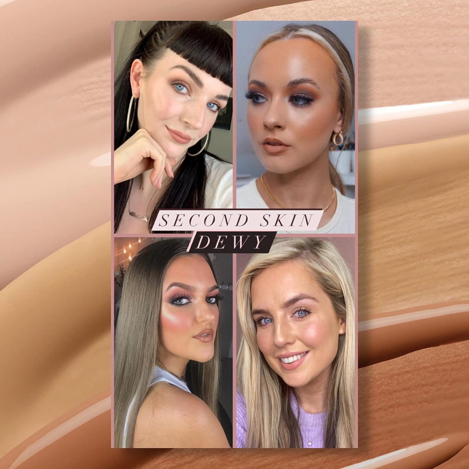Second Skin Dewy Liquid Face Foundation from Sculpted by Aimee - 32ml Buildable, Medium Coverage Foundation with Dewy Finish, Hyaluronic Acid, Collagen Boosting Formula, SPF 50, (Tan 5.0) : Amazon.co.uk: Beauty