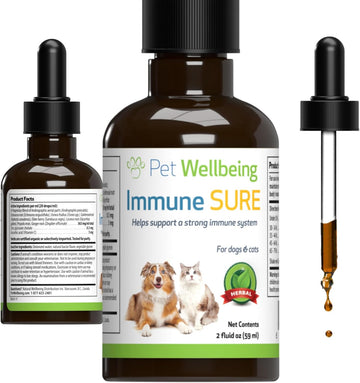 Pet Wellbeing Immune Sure For Dogs - Vet-Formulated - Immune System Support & Protection - Natural Herbal Supplement 2 Oz (59 Ml)