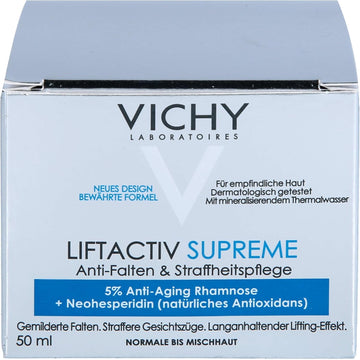 Vichy Liftactiv Supreme Anti Aging Face Moisturizer, Anti Wrinkle Cream, Firming And Hydrating Cream To Smoothe Skin, Day Cream Suitable For Sensitive Skin , 1.69 Fl Oz (Pack Of 1)