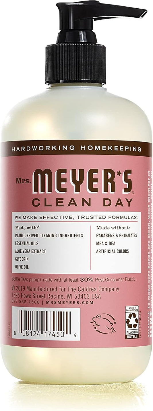 Mrs. Meyer'S Clean Day Liquid Hand Soap, Cruelty Free And Biodegradable Formula, Rosemary Scent, 12.5 Oz- Pack Of 3