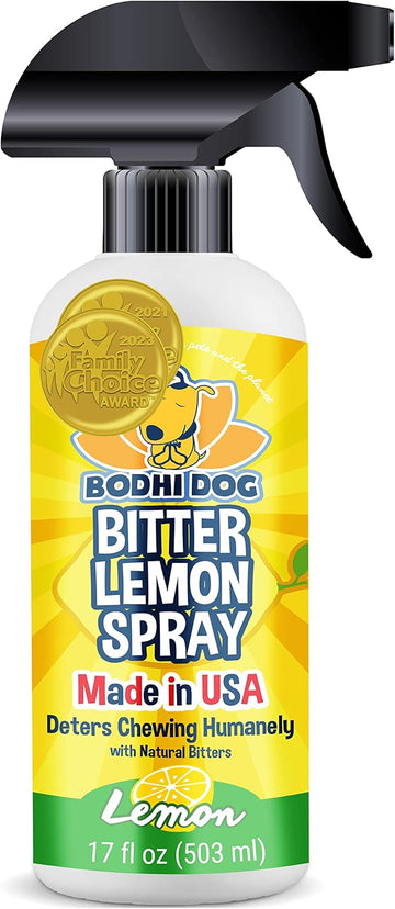 Bodhi Dog Bitter Lemon Spray | Anti Chew Spray For Dogs And Cats | Kitten & Puppy Training Anti Chew Spray | 100% Non Toxic | Made In Usa (17Oz)