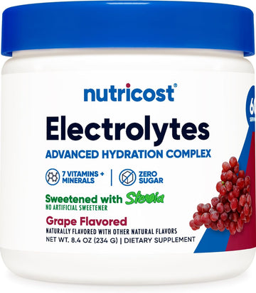 Nutricost Electrolyte Complex Powder (60 Servings, Grape) - Hydration Supplement Drink Mix with Vitamins and Minerals