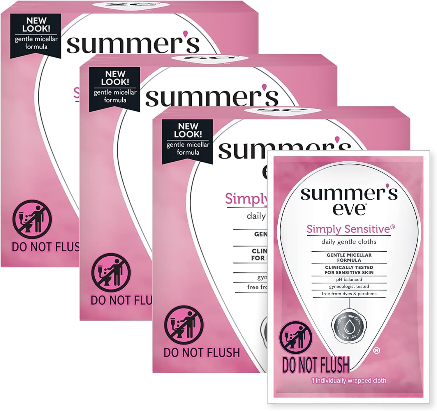 Summer'S Eve Feminine Cleansing Wipes, Simply Sensitive, 16 Count, 3 Pack