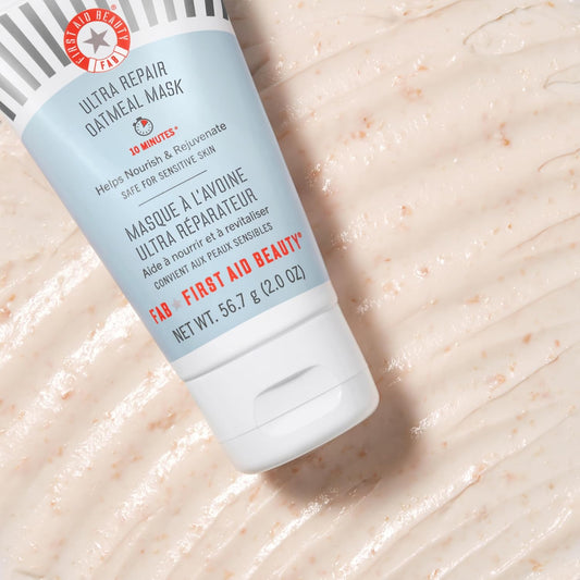 First Aid Beauty Ultra Repair Instant Oatmeal Mask – Hydrating Mask To Help Calm And Soothe Skin – 2 Oz