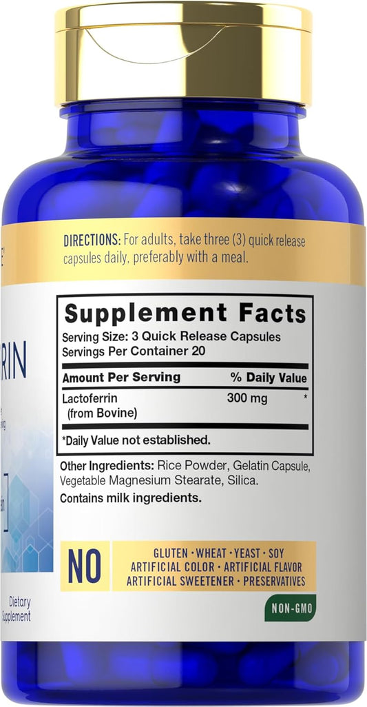 Carlyle Lactoferrin Supplement | 300Mg | 60 Capsules | Non-Gmo And Gluten Free