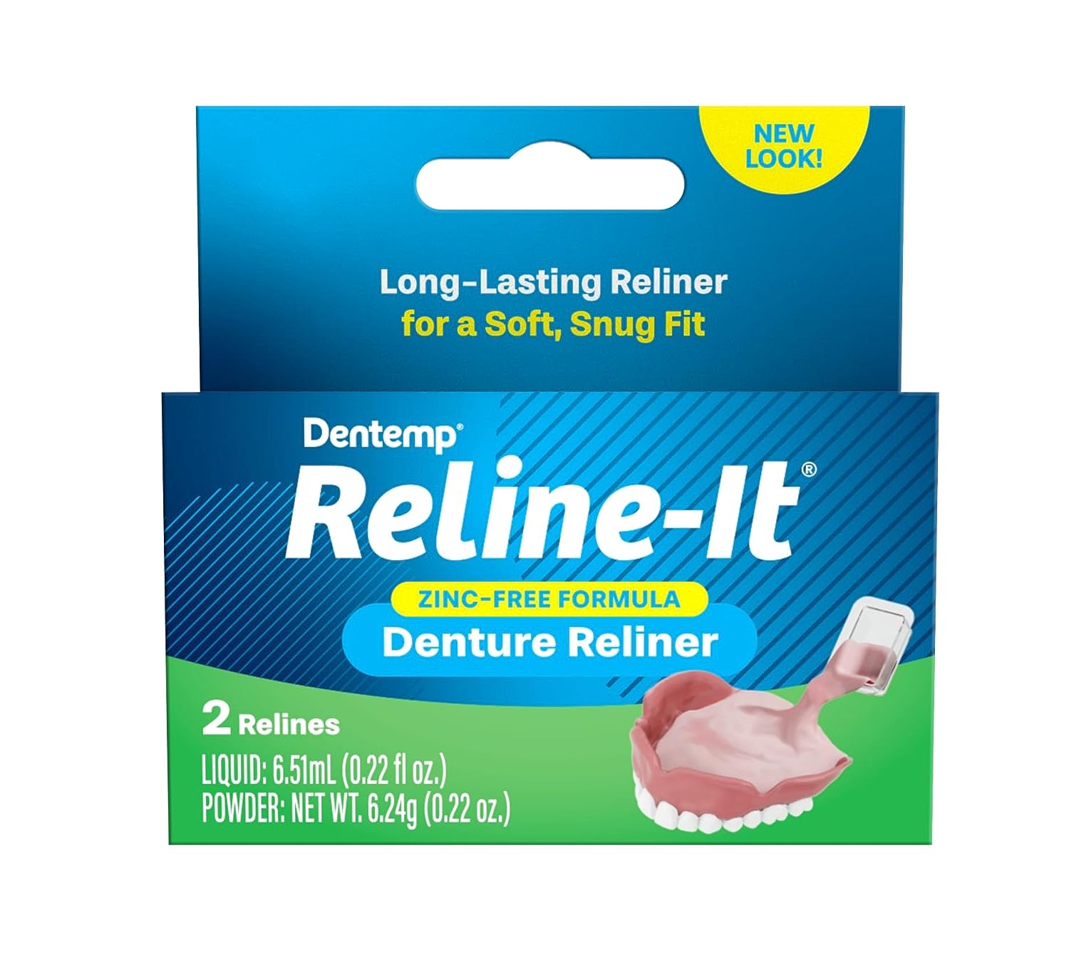 Dentemp Denture Reline Kit - Advanced Formula Reline It Denture Reliner (Pack of 1) - Denture Kit to Refit and Tighten Dentures for Both Upper & Lower Denture