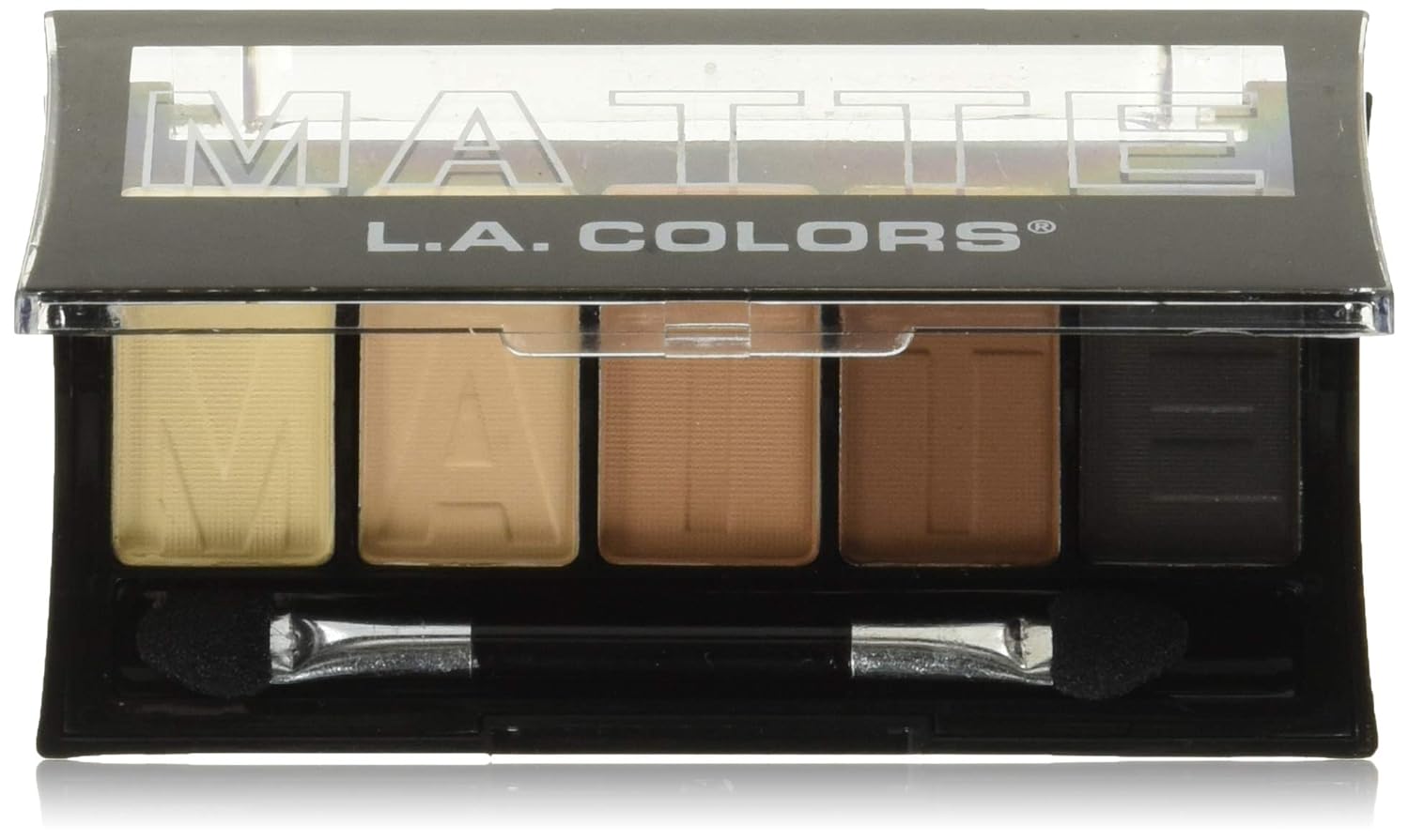 L.A. Colors 5 Color Matte Eyeshadow Palette, Plum Pashmina Cem479