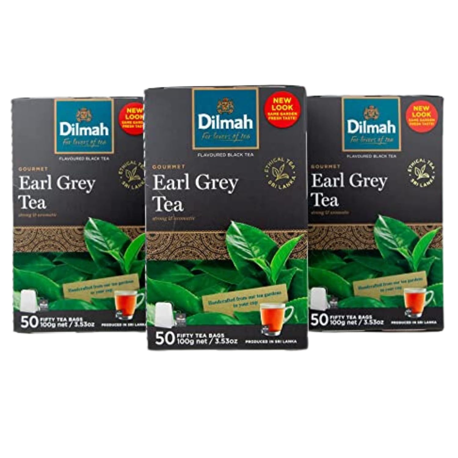 Dilmah Earl Grey - 50 String And Tag Tea Bags (Pack Of 3)-Robust And Bright Ceylon Tea, Gently Fused With Bergamot Flavour-Brew Hot Iced Tea
