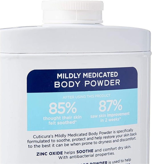 Cuticura Mildly Medicated Body Powder 250 G, Many Uses Personal Hygiene, Sweat Control, Chafing And Friction Prevention, Itching Relief