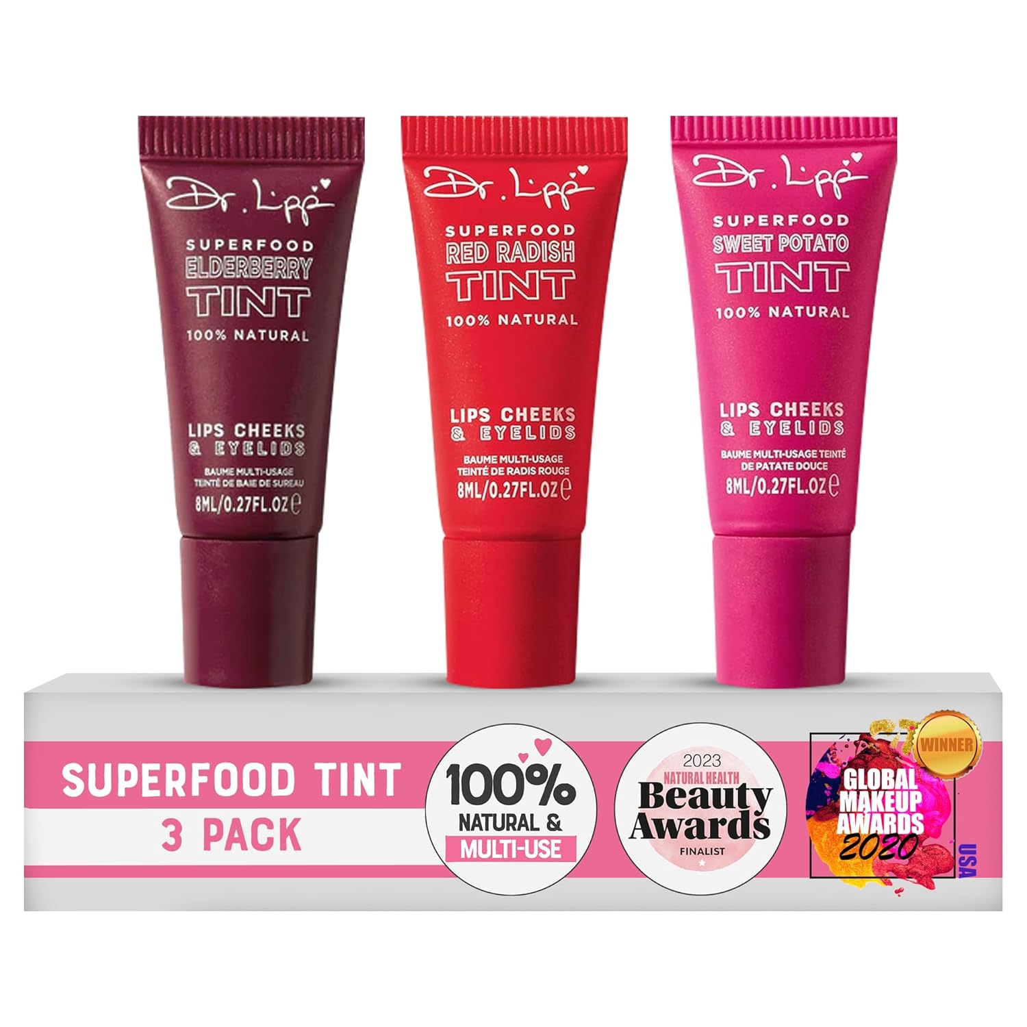 Dr. Lipp Superfood Lip - 8Ml – 4-In-1 Tinted Balm For Lips, Cheeks & Eyes – Ultra Moisturizing, 100% Natural, Fragrance-Free & Cruelty-Free