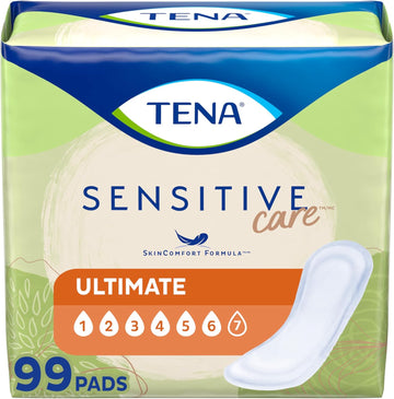 Tena Incontinence Pads, Bladder Control & Postpartum For Women, Ultimate Absorbency, Regular Length, Intimates - 99 Count