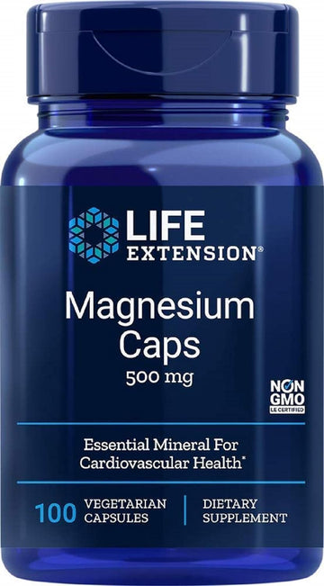 Life Extension Magnesium Vegetarian Capsules, 500 mg, 100 Count ,Pack of 2