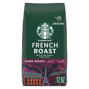 Starbucks Ground Coffee, Dark Roast Coffee, French Roast, 100% Arabica, 1 Bag (12 Oz)