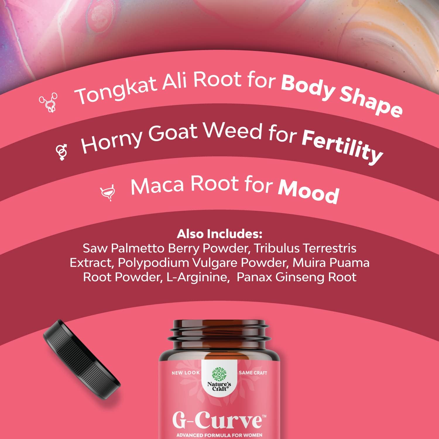 Natures Craft G-Curve Butt and Breast Enhancement Pills - Herbal Enhancer May Support Body Sculpting Curves with Saw Palmetto Extract Horny Goat Weed for Women *Results Vary 60 Count : Health & Household