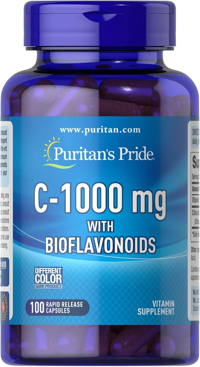 Puritan'S Pride Vitamin C With Bioflavonoids For Immune System Support & Skin Health Capsules