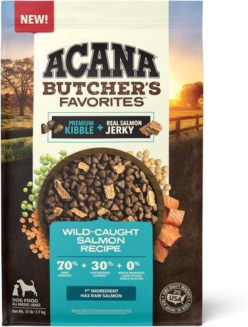 ACANA Butcher's Favorites Dry Dog Food, Wild-Caught Salmon Recipe, Fish Dog Food, 17lb
