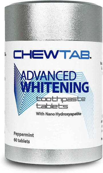 Chewtab Advanced Whitening Toothpaste Tablets with Nano Hydroxyapatite (Peppermint)