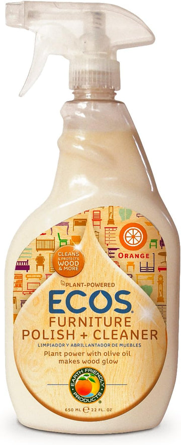 ECOS Non Toxic Bottle by Earth Friendly Products, Furniture Polish With Olive Oil, 22 Fl Oz (Pack of 2)