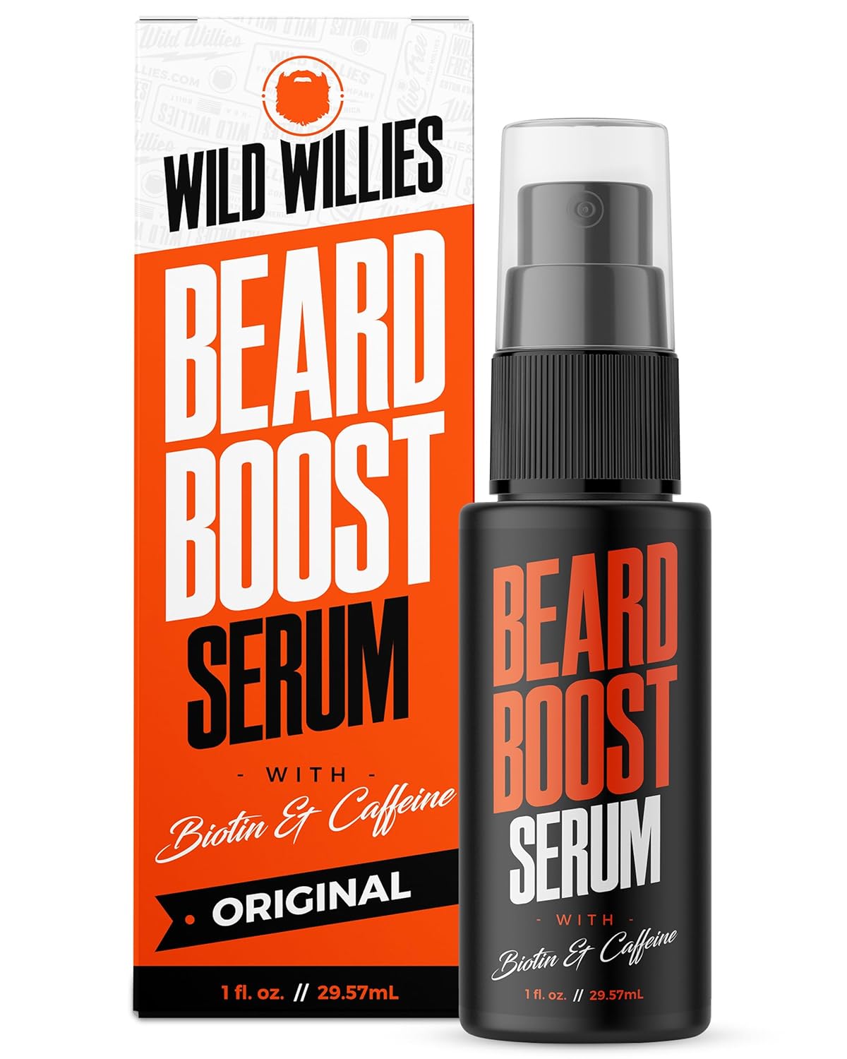 Wild Willies Beard Growth Serum - Natural Enhancer With Biotin, Caffeine & Essential Oils For Fuller, Thicker Facial Hair - Nourishing Daily Grooming