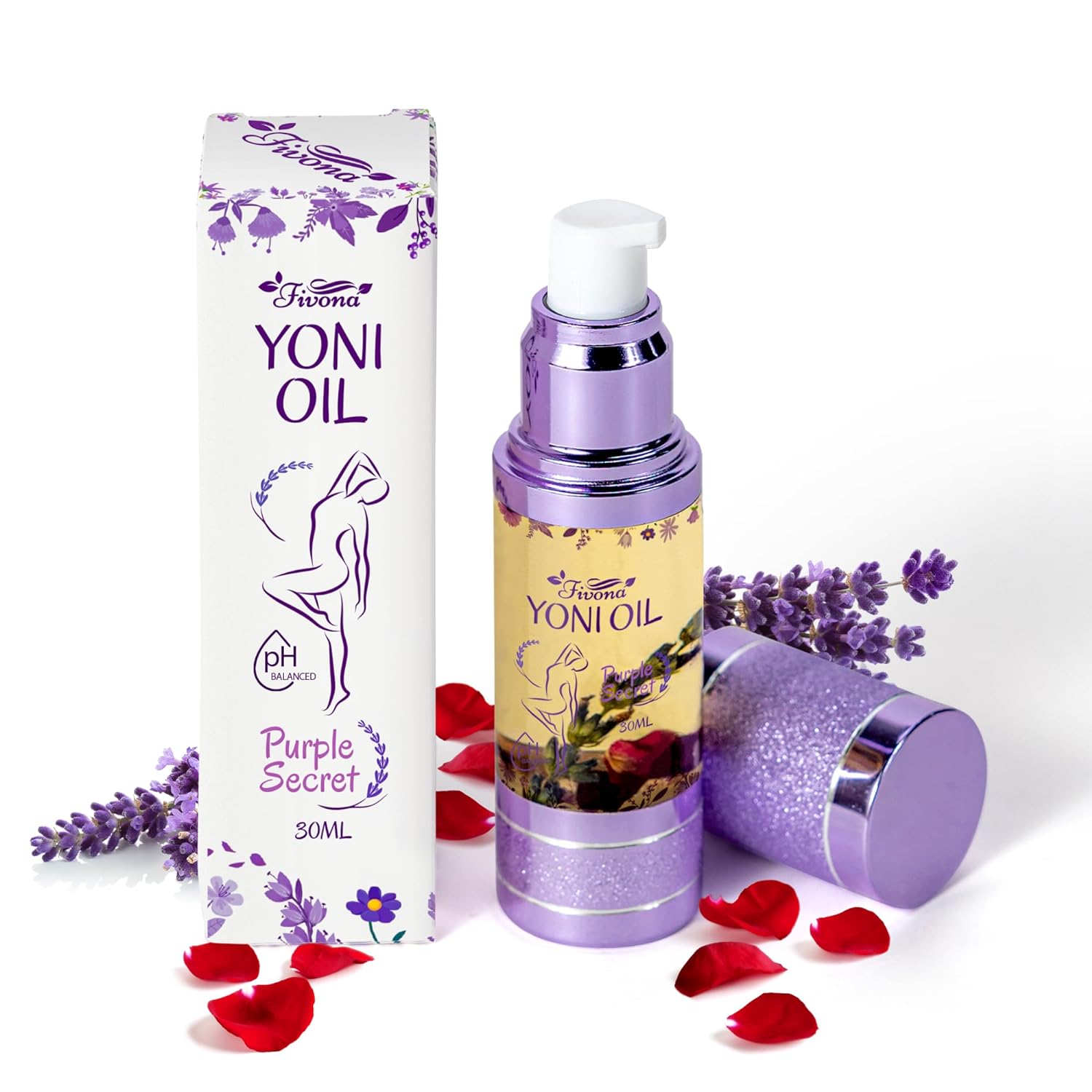 Fivona Yoni Oil pH Balanced All-Natural for Feminine Soothing Care - Blend of Essential Oils - Moisturizing Recipe for Odor Control and Detox