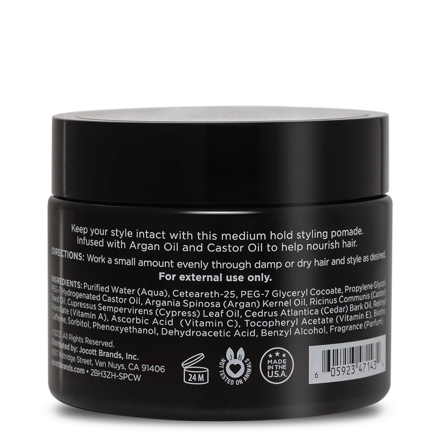 Argan Magic Medium Hold Pomade With Argan Oil | Shapes, Adds Texture, Increases Definition | Made In Usa, Paraben Free, Cruelty Free (8 Oz)