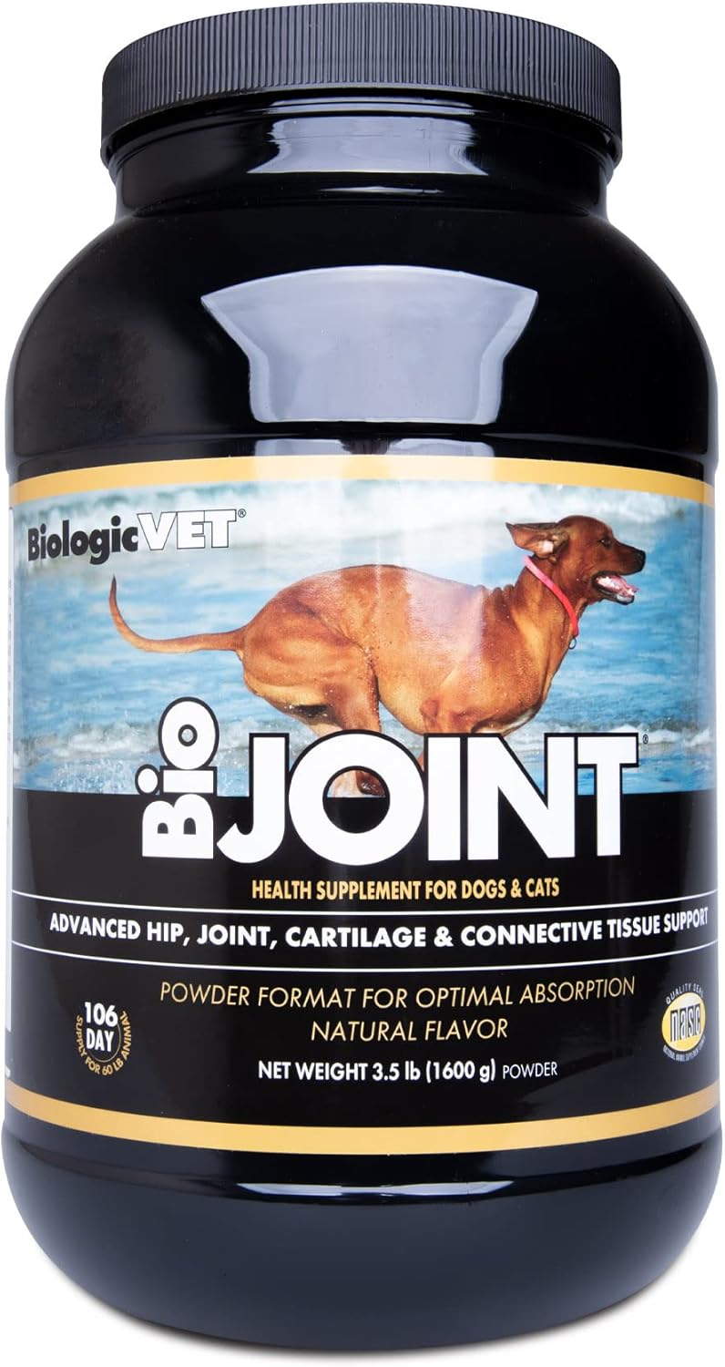 Biojoint Advanced Joint Mobility Support, Advanced Hip, Joint, Cartilage & Connective Tissue Support, 106-Day Supply For 60-Lb. Animal, 3.5-Lb. Powder